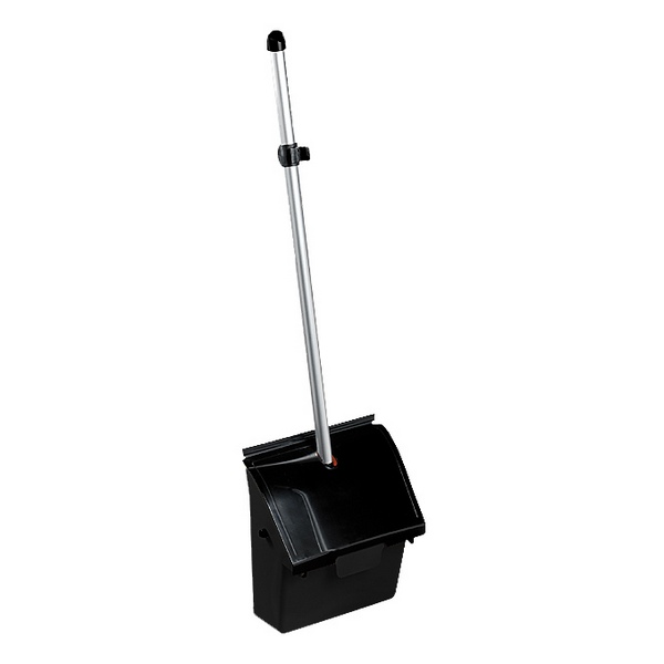 Совок Clip для мусора, ударопрочный пластик, с крышкой, 28 см