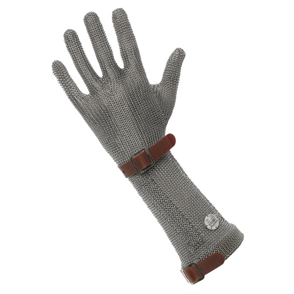 Перчатка металлическая, кольчужная meshFlex® Stab protection, пятипалая, с манжетой 16 см, M