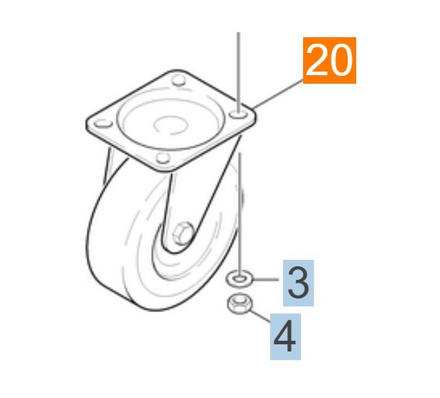 КОЛЕСО ПОВОРОТНОЕ, D 125