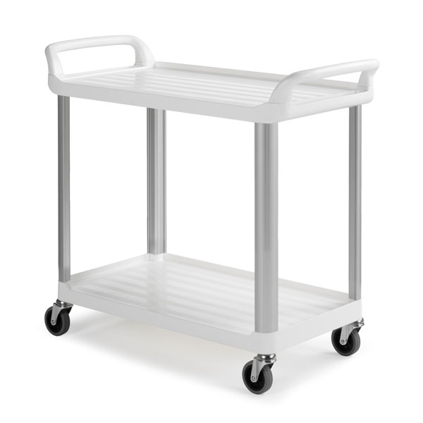 Сервисная тележка Shelf 3730W — тележка с двумя полками, 98x50x111 см, белая