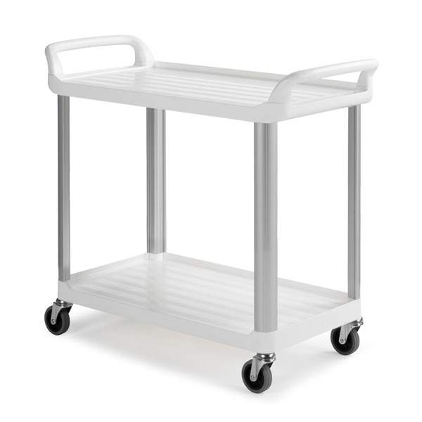 Сервисная тележка Shelf 3730W — тележка с двумя полками, 98x50x111 см, белая