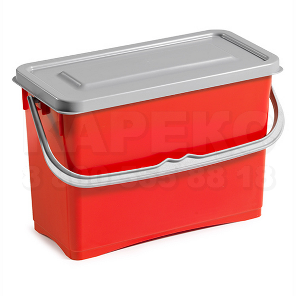 Ведро с герметичной крышкой Hermetic, 8 л., красное