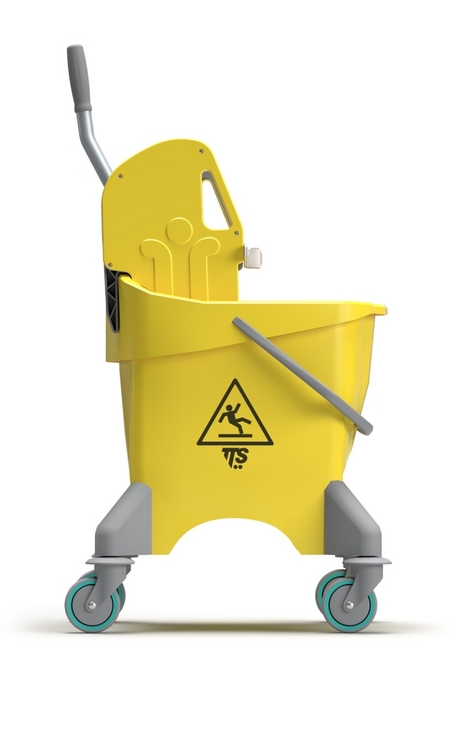 Ведро Pile Tec, 30 л., желтое, с отжимом, на колесах