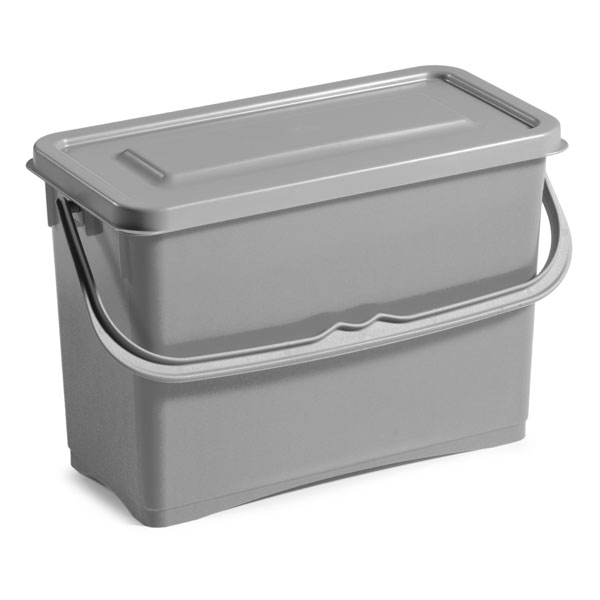 Ведро с герметичной крышкой Hermetic, 8 л., серое, с крышкой
