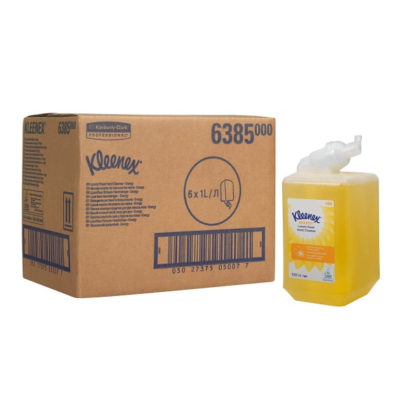 Пенное мыло для рук  в кассетах Kleenex Energy Luxury (6 кассет x 1 литр)