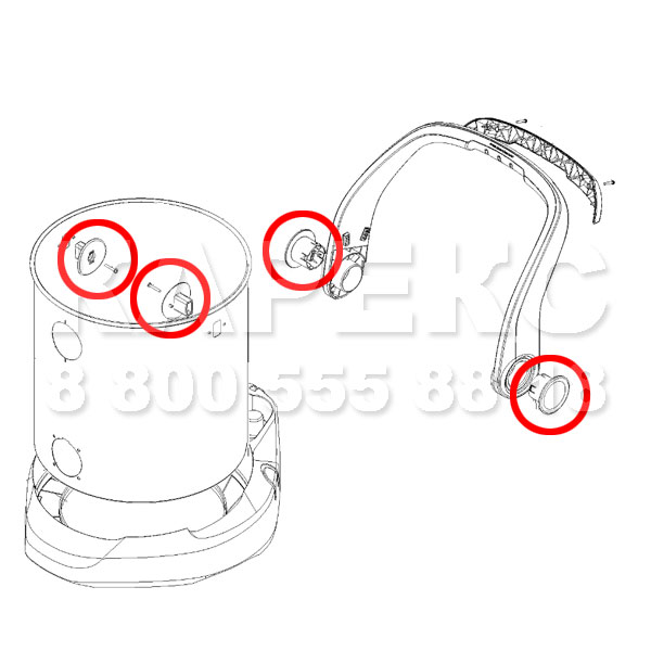 Крепеж рукоятки WD 5.xxx