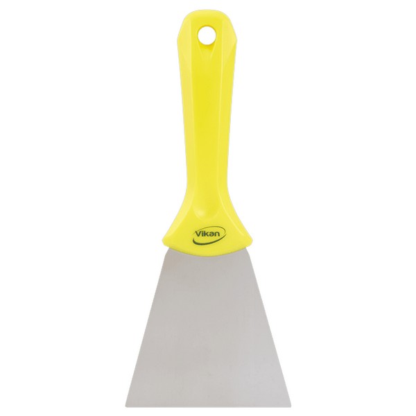 Скребок из нержавеющей стали, 100 мм, желтый