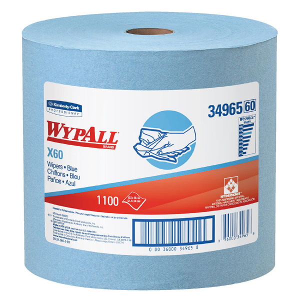 Салфетки Wypall X60 - Большой рулон / Синий