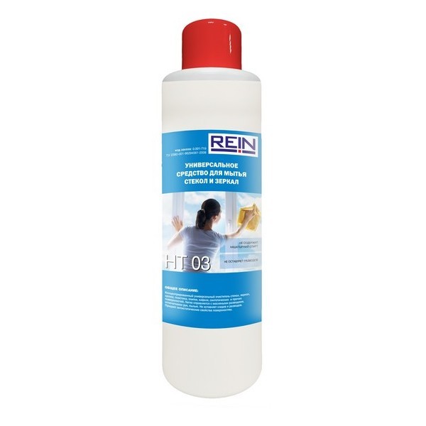 HT 03, концентрат средства для мытья стекол и зеркал, 1 л