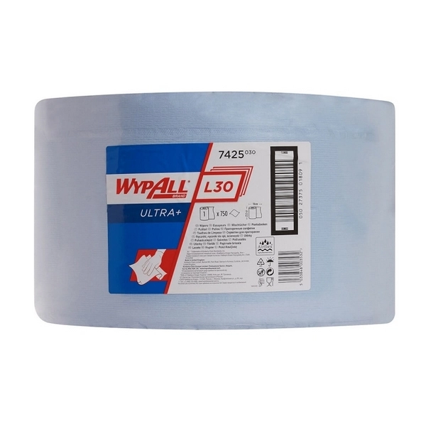Протирочные салфетки Wypall L30 ultra+  Рулон, Jumbo / Синий