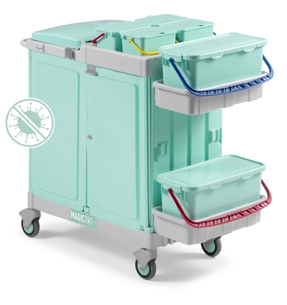 Тележка Magic BCS 790E Elegance из антибактериального полипропилена, со 125 мм колёсами