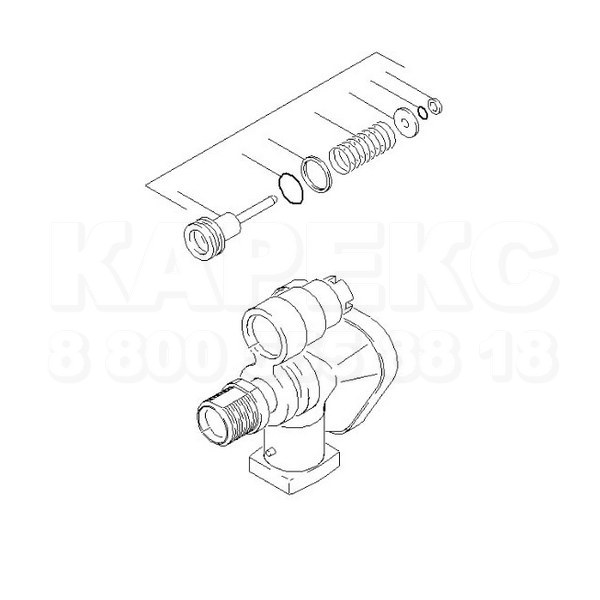 Корпус распределителя с байпасным клапаном, K2