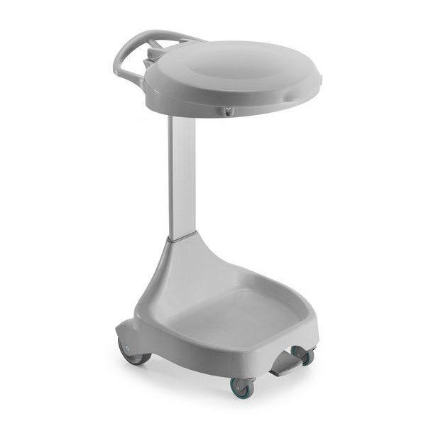 Держатель мешка Smile E25 с серой крышкой, педалью и 4-мя колесами