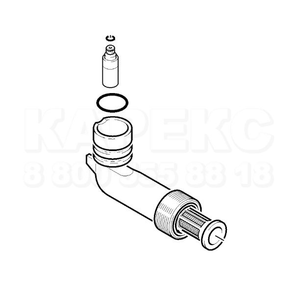 Патрубок входной с обратным клапаном, K3-K4