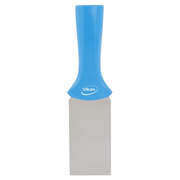 Скребок из нержавеющей стали, с резьбовой ручкой, 50 мм, синий