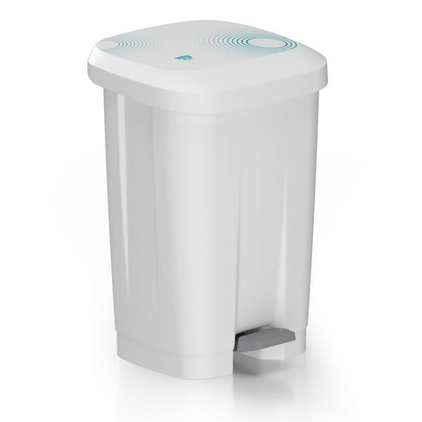 Контейнер для мусора MOJI с педалью, 50 л, комплект этикеток для раздельного сбора мусора