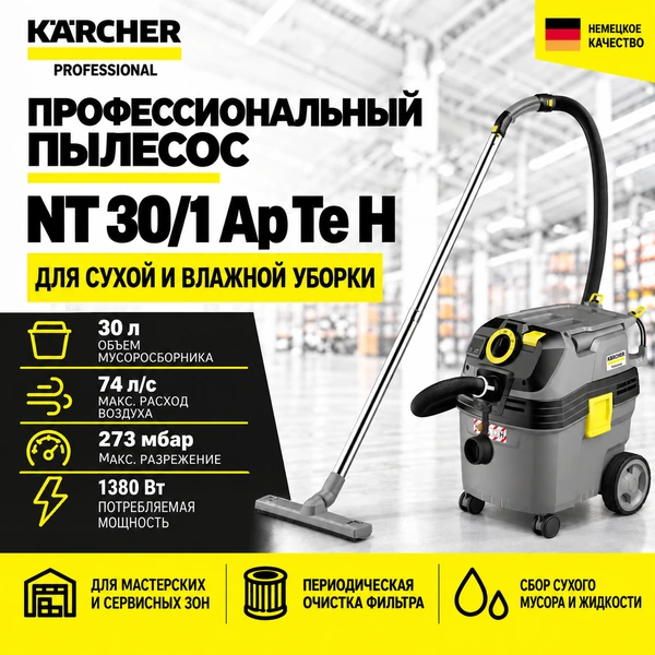 Пылеводосос NT 30/1 Ap Te H