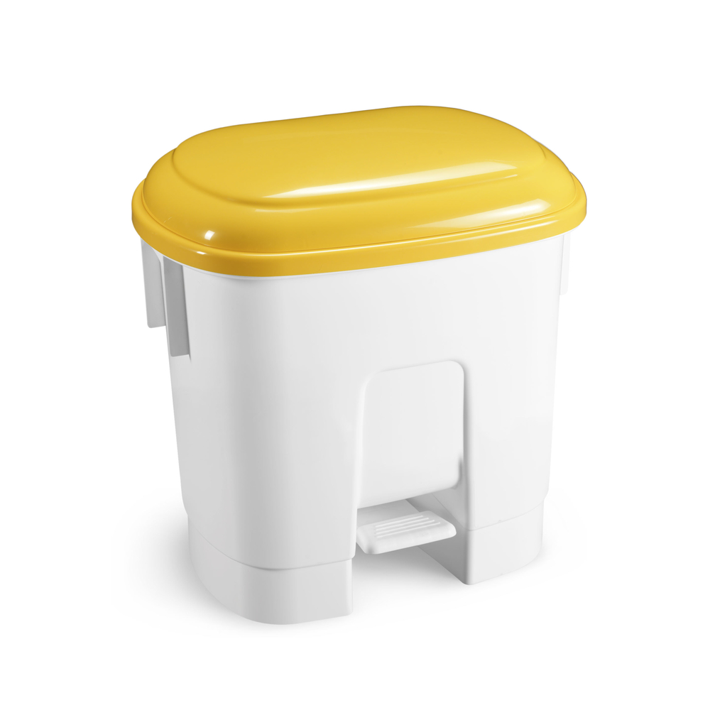 Ведро для мусора с педалью DERBY, 30 л., с крышкой (желтый)