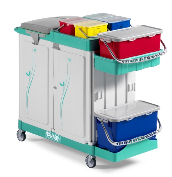 Уборочная тележка Magic System 720E Elegance с 125 мм колёсами