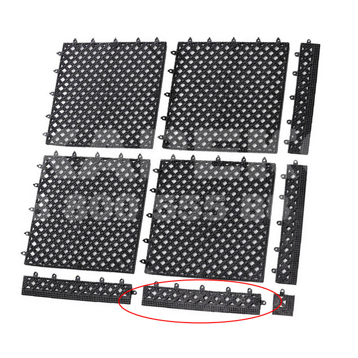 Кант модульное покрытие Modular Lok-Tyle, 30,48 см х 30,48 см, черное