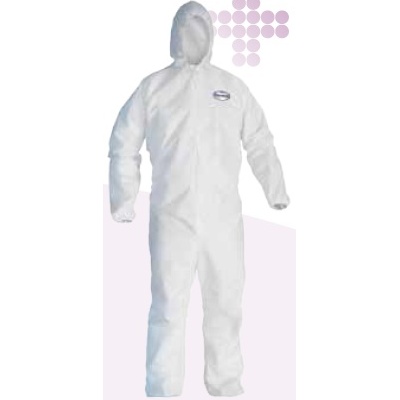 Комбинезон  KleenGuard® A30 Воздухопроницаемый  для защиты от брызг жидкостей и твердых частиц - С капюшоном / Белый /