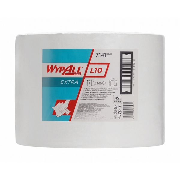Протирочные салфетки Wypall L10 extra - Большой рулон / Белый