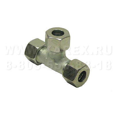 Резьбовой тройник, из оцинков. стали