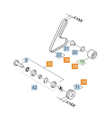КОМПЛЕКТ ПРИВОДА ЩЕТКИ BR