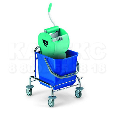 Уборочная тележка Roll 15, отжим Dry, одноведерная