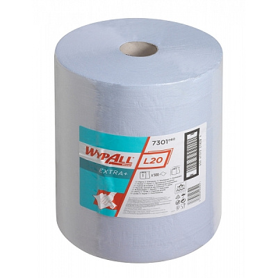 Протирочные салфетки Wypall L20 extra - Большой рулон / Синий