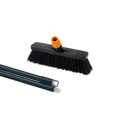 Щётка SOLID YARD для пола, с рукояткой, 30 см, черная