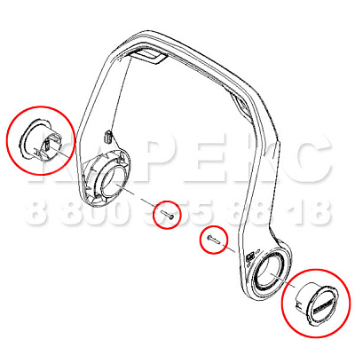 Фланец ручки WD 5/6