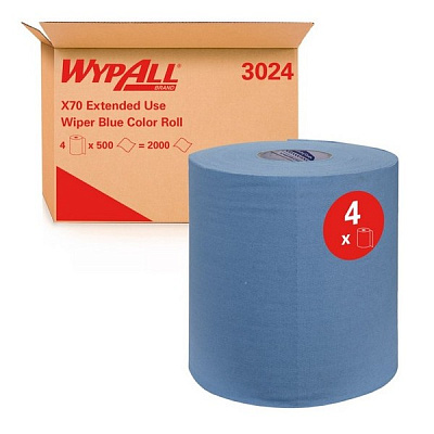 Салфетки WypAll® X70 в рулоне, синие