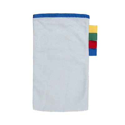 Перчатка из микрофибры  для стеклянных поверхностей и зеркал, с системой цвет код-ки, белая, (5 шт)