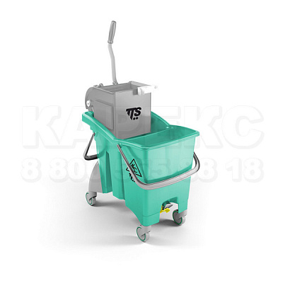 Ведро Action Pro O-Key, 30 л., зеленое, с отжимом, на колесах