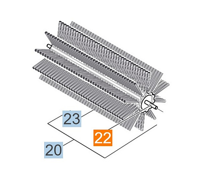 ВАЛ ЩЕТКИ KM 70/20 C