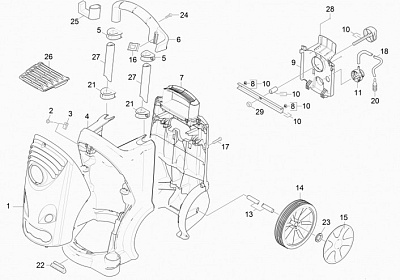 Крышка корпуса для АВД Karcher