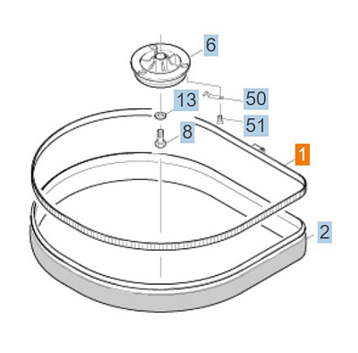 ХОМУТ КРЕПЛЕНИЯ КОЖУХА BD 530/550