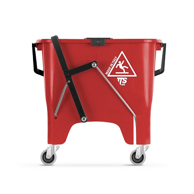 Ведро с роликовым отжимом Squizzy Roll, 15 л., красное, на колесах