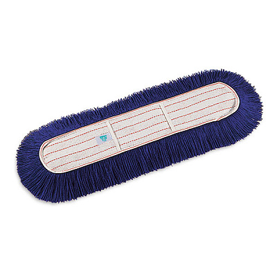 Моп для сухой уборки с кармашками, 100 см, акрил, с прошивкой