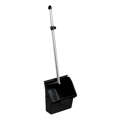 Совок Clip для мусора, ударопрочный пластик, с крышкой, 28 см