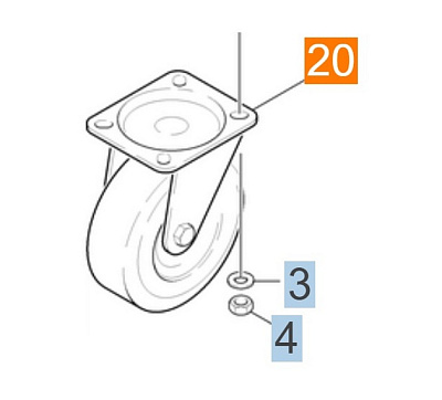 КОЛЕСО ПОВОРОТНОЕ, D 125