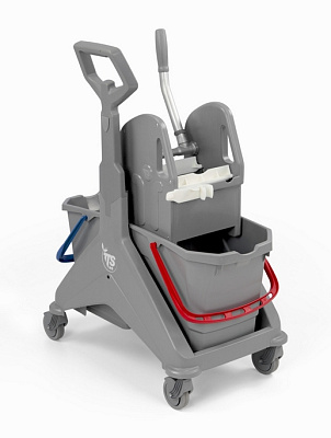 Уборочная тележка Nickita Tec, отжим Tec, боковая ручка, двухведерная (25+25л)