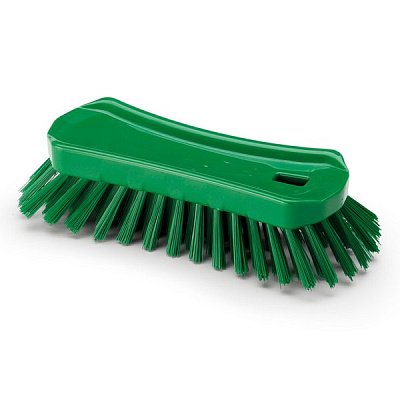 Щётка скребковая, 230 мм, жёсткий ворс, зелёная