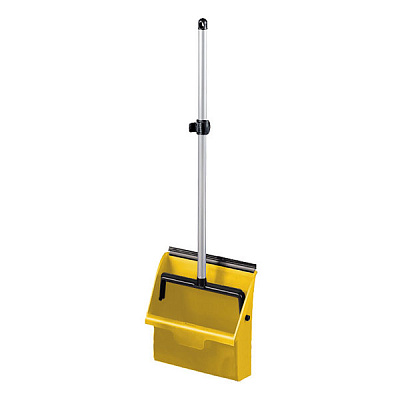 Совок Clip для мусора, ударопрочный пластик, 28 см, желтый