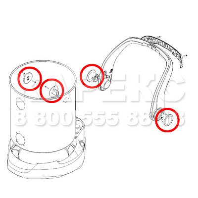 Крепеж рукоятки WD 5.xxx