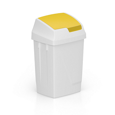 Мусорное ведро с крышкой Lindy Swing Colour, желтое, 50 л