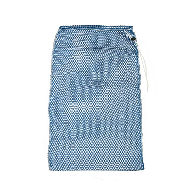 Мешок для  стирки мопов сетчатый со шнурком, синий, полиэстер, 20л