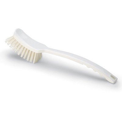 Щётка для мытья, длинная, 450 мм, жёсткий ворс, белая