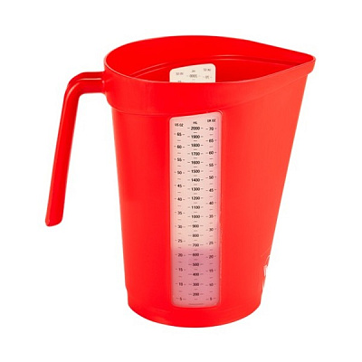 Кувшин мерный, 2 л, красный